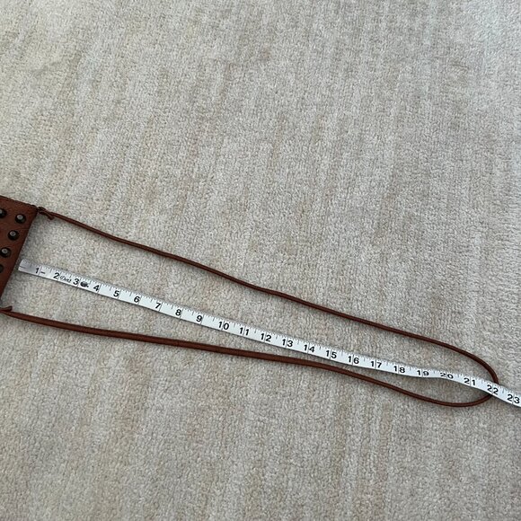 Brown Boho Studded Mini Crossbody Bag Cardholder - Picture 8 of 8